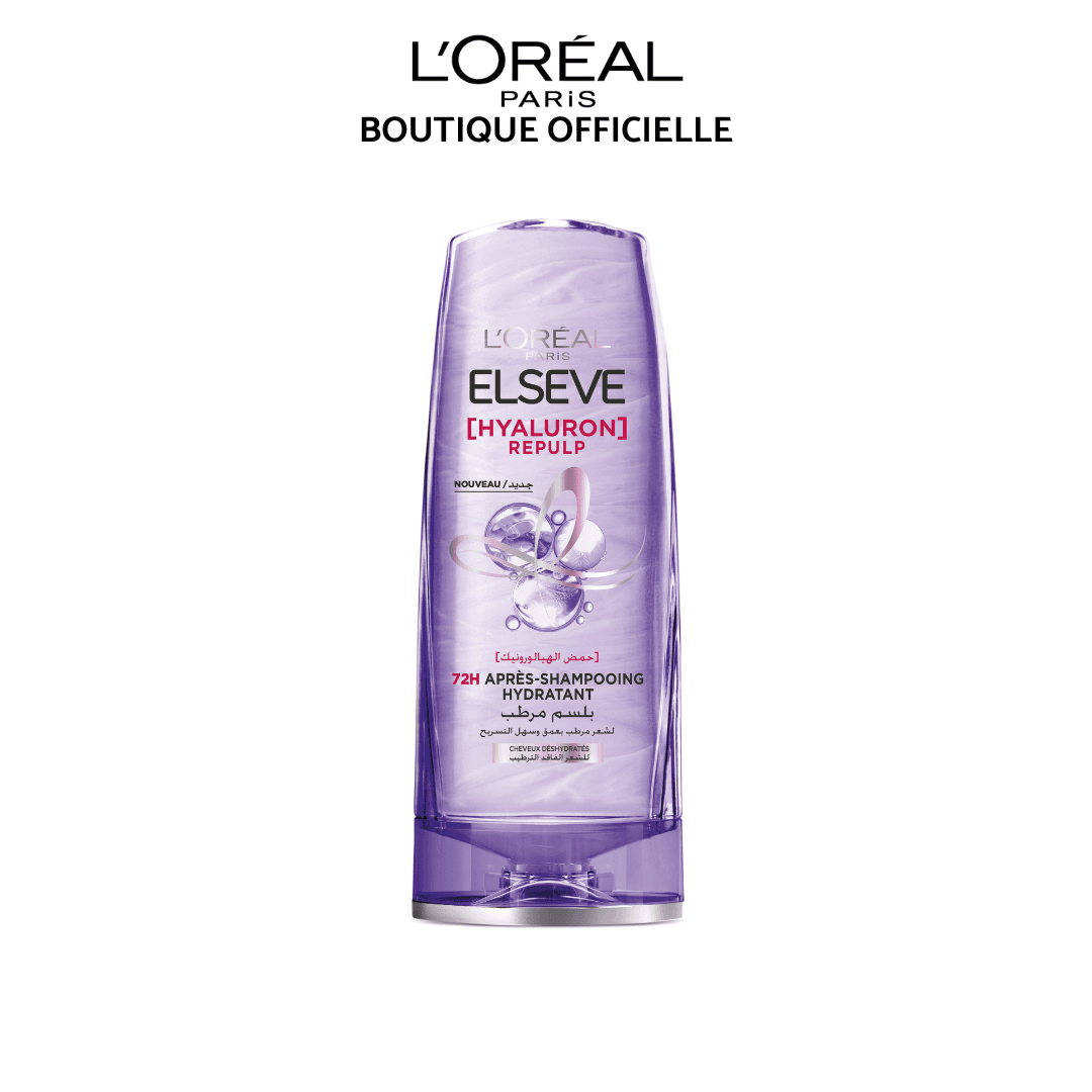 Après-Shampooing Elsève Hyaluron Repulp à l’acide hyaluronique pour cheveux deshydratés et en manque de vitalité – 200 ml – L’Oréal Paris