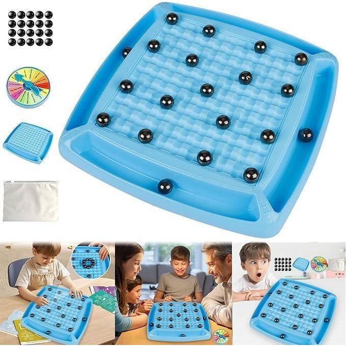 Magnetic Chess Game – Pack of 30 Magnetic Pieces with Portable Travel Chess Board – Educational Strategy Game for Kids and Adults – Family-Friendly Logic Puzzle for 2–4 Players – Ideal for Game Nights & Reunions
