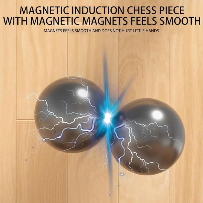 Magnetic Chess Game – Pack of 30 Magnetic Pieces with Portable Travel Chess Board – Educational Strategy Game for Kids and Adults – Family-Friendly Logic Puzzle for 2–4 Players – Ideal for Game Nights & Reunions
