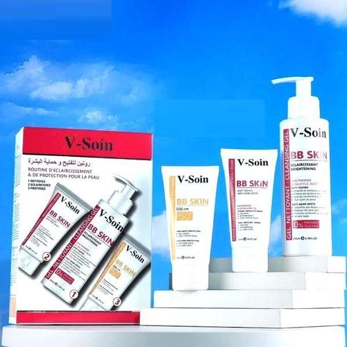 V-SOIN PACK ROUTIN D'ECLAIRCISSEMENT ET DE PROTECTION POUR LA PEAU