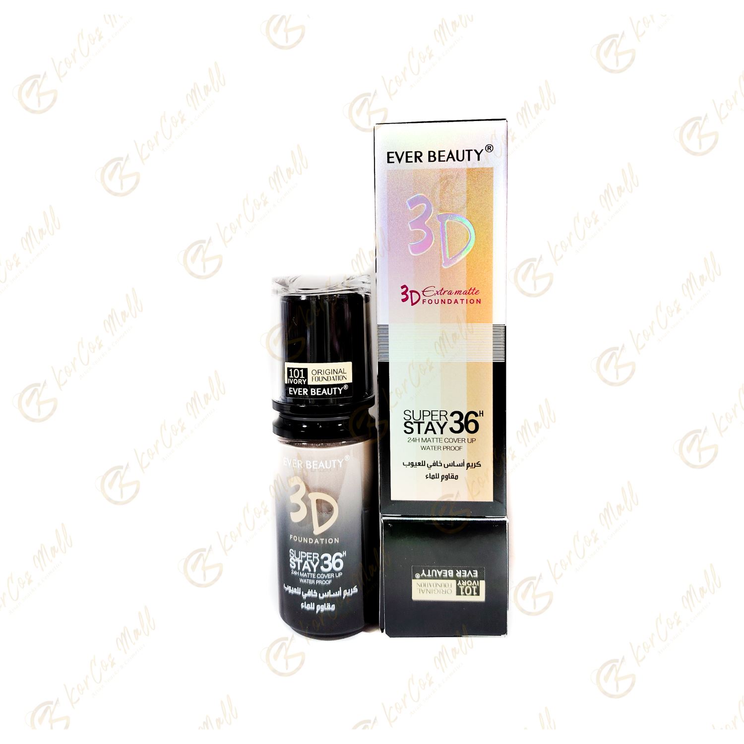 Fond de Teint 3D Ever Beauty - Tenue Extrême et Couverture Parfaite